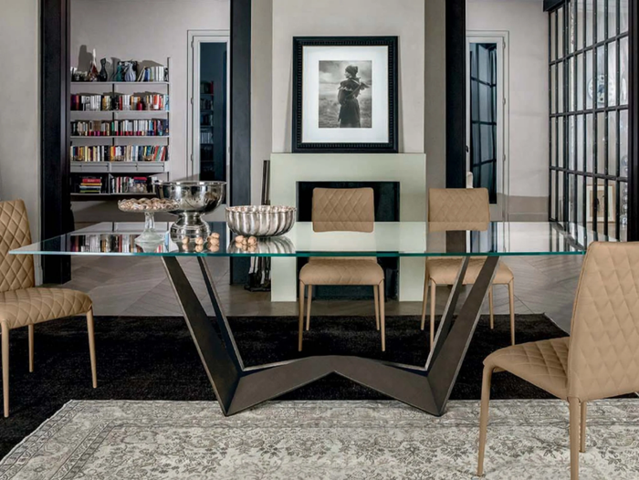 REVERSE - Rectangular glass table _ Tonin Casa